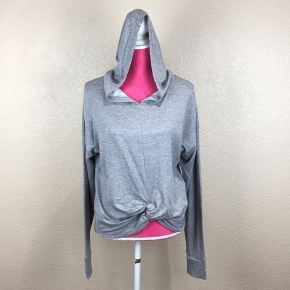 Cloth and Stone Knotted Hooded Sweatshirt Gray M - Picture 1 of 8